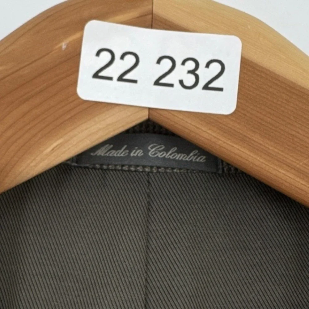 Oscar‎ de la Renta Mens Blazer 44R Gray Micro Houndstooth Two Button Sport Coat